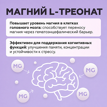 Магний L-треонат 90 капсул